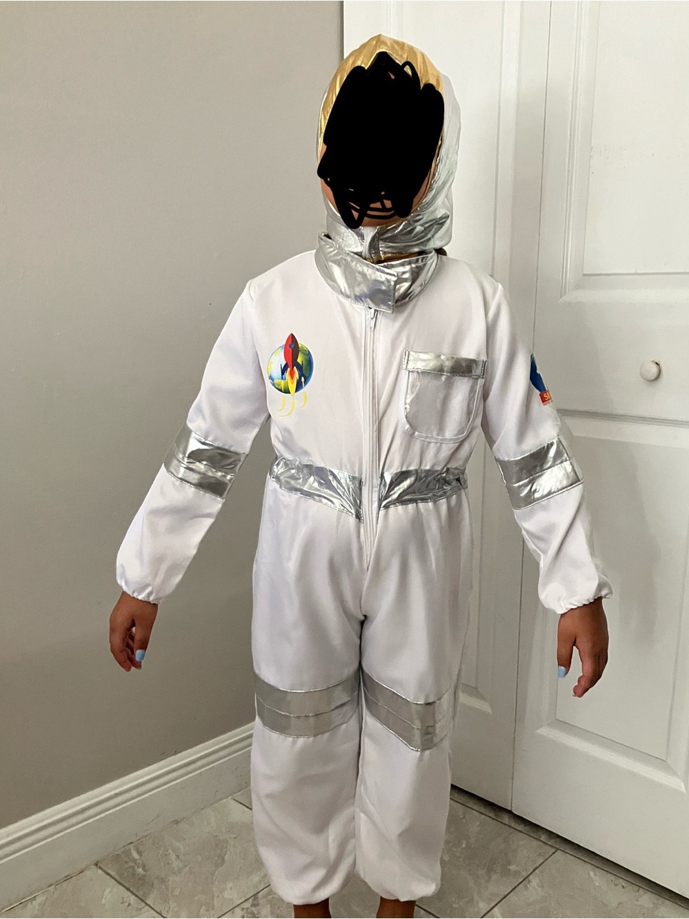 Kids Unisex Astronaut Costume Jumpsuit Space Suit | 6-7